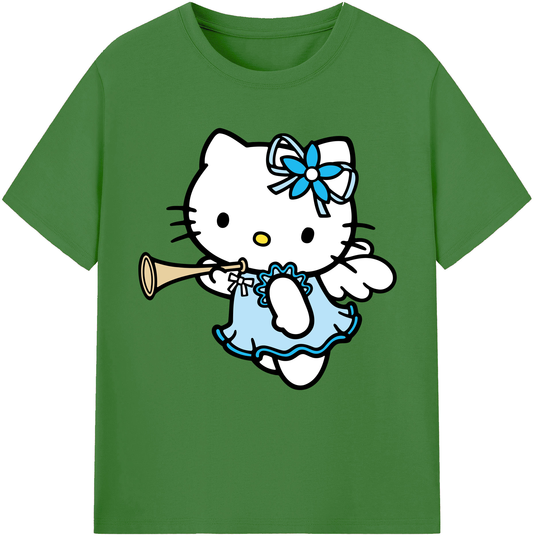 （画像用） Hello Kitty ハローキティ レディースカジュアルプリントTシャツ（綿100％）